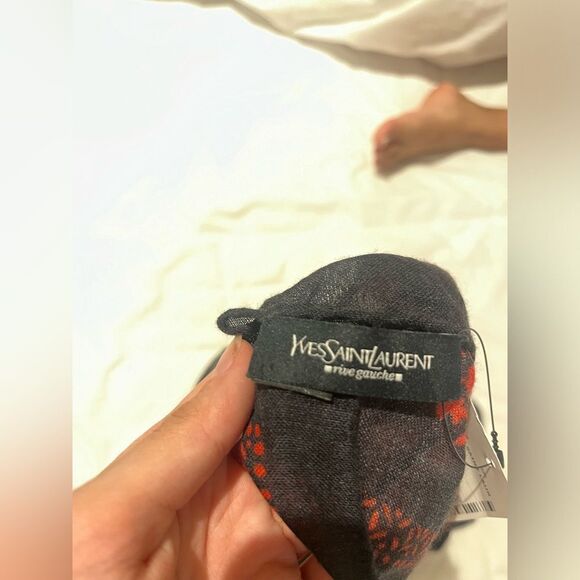 YSL wool & silk vintage scarf/neckerchief - Picture 2 of 9